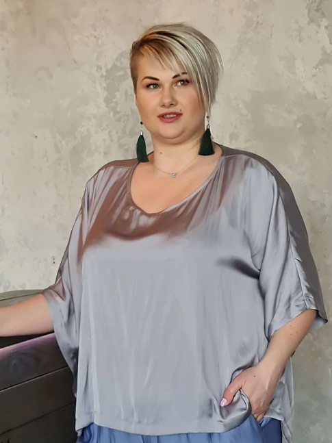 Gitta felső - ezüst félalkalmi felső
