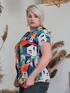 Evila felső - színes plus size felső