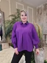 ÜRÖM BLÚZ - MAT FASHION PLUS SIZE LILA, FÉLALKAMI BLÚZ