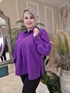 ÜRÖM BLÚZ - MAT FASHION PLUS SIZE LILA, FÉLALKAMI BLÚZ