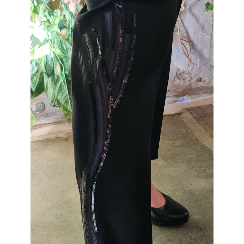 Erica leggings - mintás fekete leggings