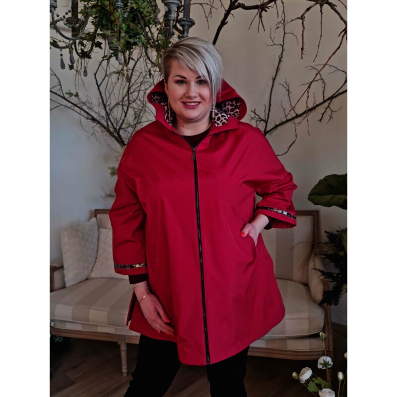 Shirley kabát - piros átmeneti kabát