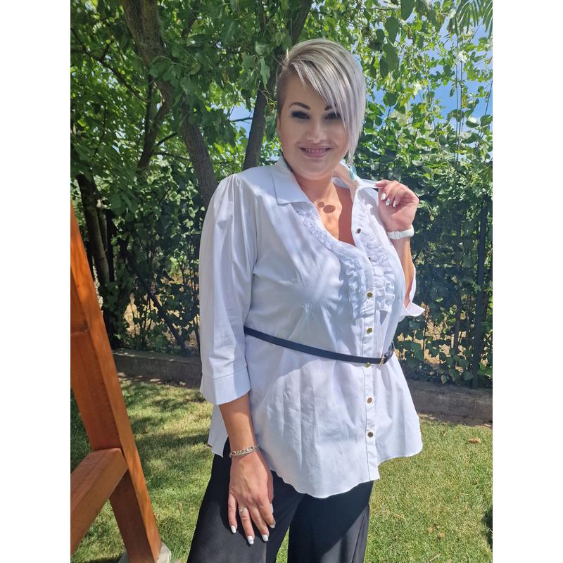 TIFANY BLÚZ - NAGYMÉRETŰ ALKALMI FEHÉR ING