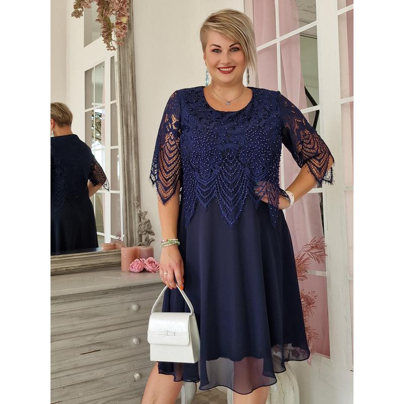 PELLA RUHA - PLUS SIZE ÖRÖMANYA ÉS ALKALMI CSIPKE RUHA