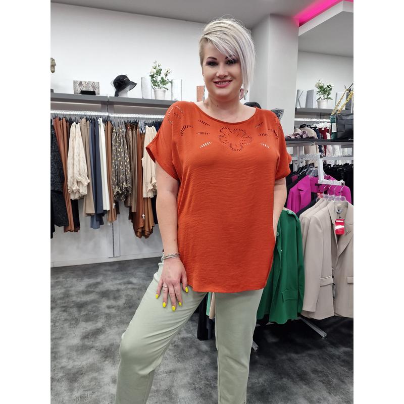 BELED BLÚZ - MAT FASHION PLUS SIZE NARANCS, FÉLALKAMI ING